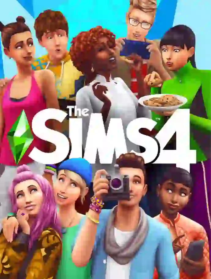 The Sims 4 gameplay screenshot featuring a Sim in a beautifully designed home with modern furniture and decorations.     Create-A-Sim interface in The Sims 4, showcasing character customization options like hairstyles, outfits, and traits.   Build Mode in The Sims 4, displaying home construction tools and furniture placement for creative house designs.     Sims interacting in The Sims 4, highlighting emotions, relationships, and dynamic AI-driven conversations.  Promotional image for The Sims 4 expansion pack, featuring new worlds, outfits, and exciting gameplay elements.